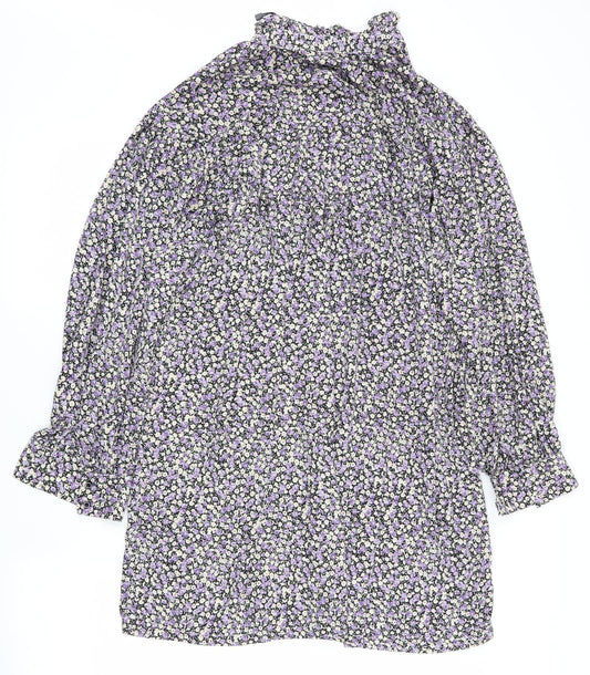 VERO MODA Womens Black Floral  A-Line  Size 12