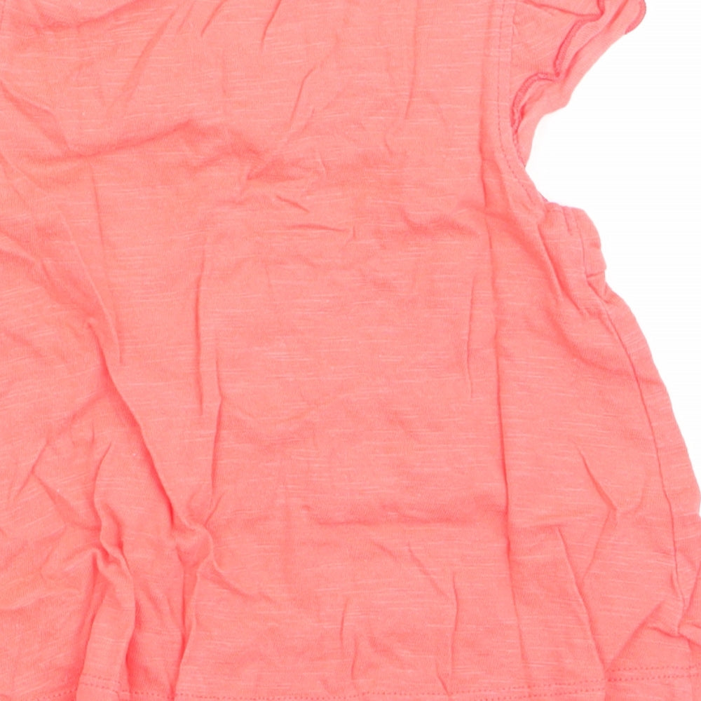 Nutmeg Girls Orange Floral  A-Line  Size 6-9 Months