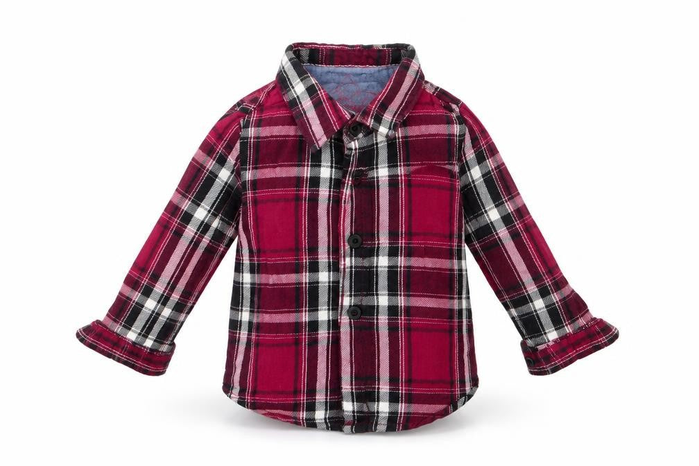 Primark Boys Red Check  Basic Button-Up Size 6-9 Months