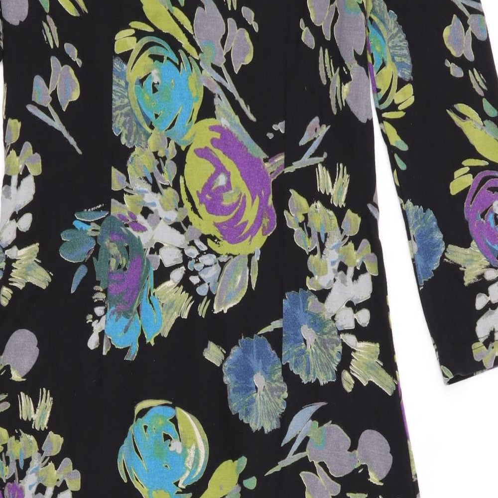 Adini Womens Black Floral  Bodycon  Size XS