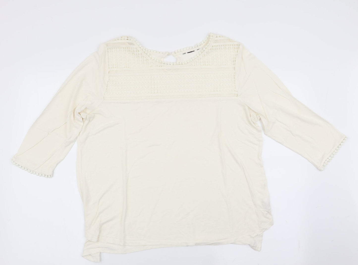 Preworn Womens Ivory   Tunic Blouse