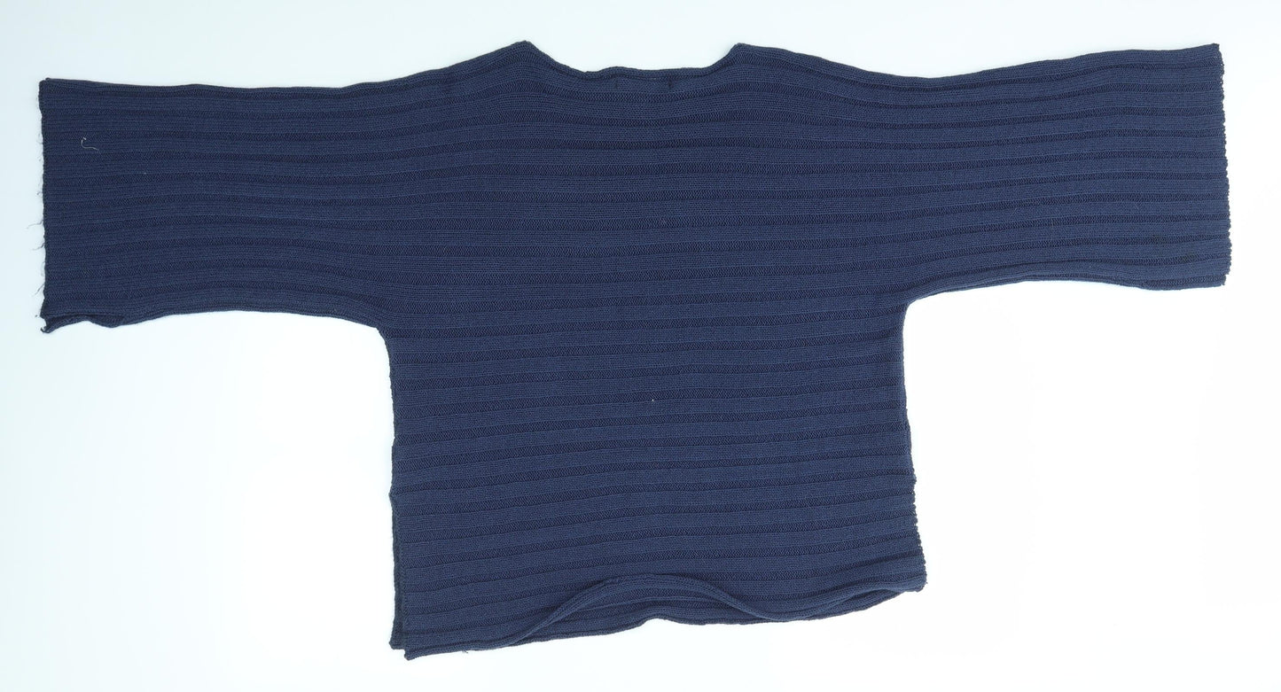 FRANK SAUL Womens Blue   Pullover Jumper Size M