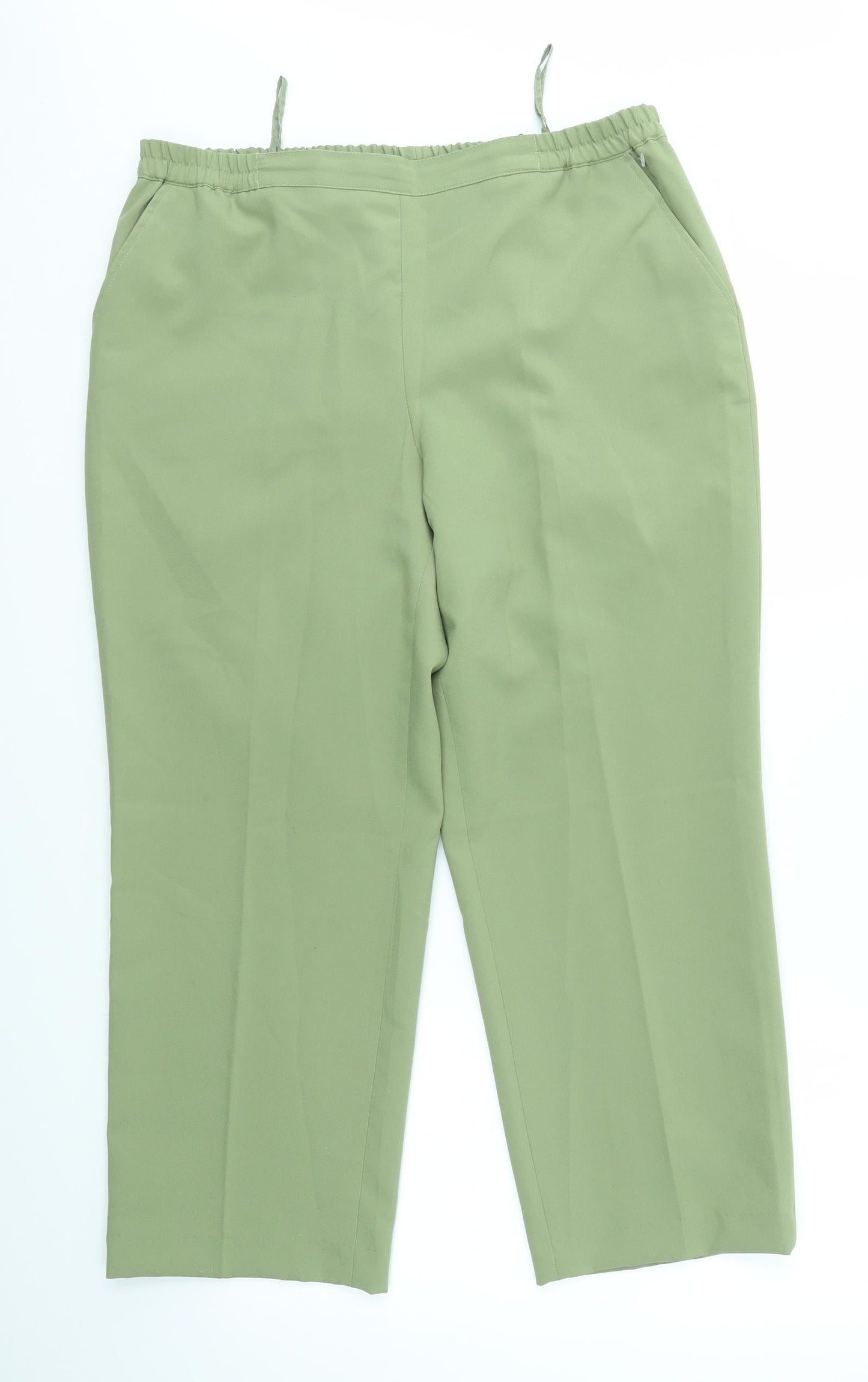 Preworn Womens Green   Trousers  Size 16 L25 in
