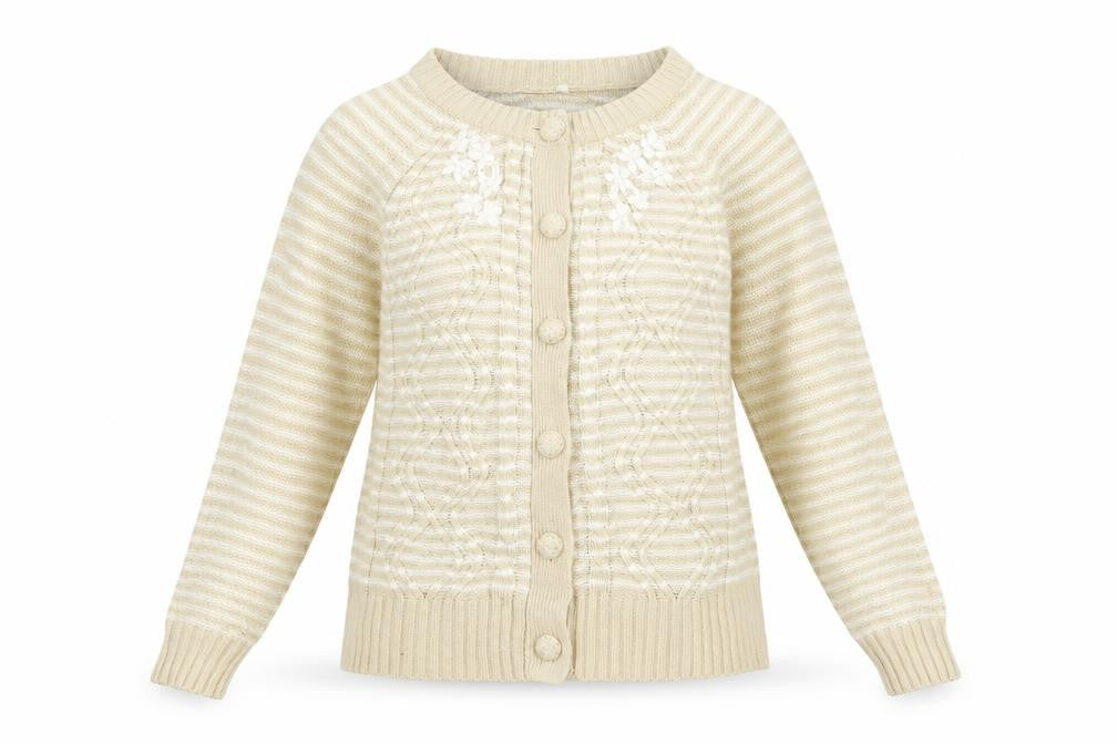 Bonmarché Womens Yellow Striped Cardigan Jumper Size S