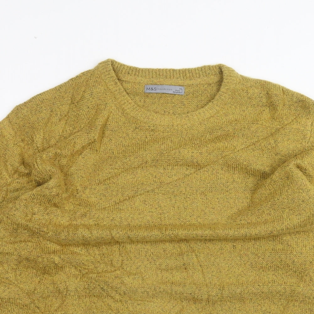 Marks and Spencer Womens Yellow   Pullover Jumper Size XL
