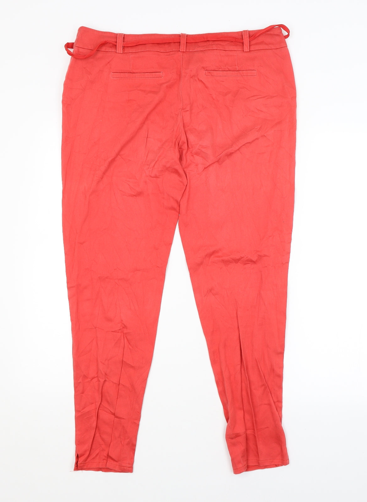 Preworn Womens Red   Trousers  Size 16 L27 in