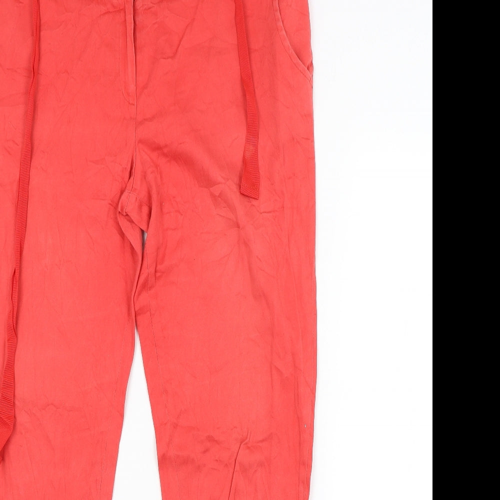 Preworn Womens Red   Trousers  Size 16 L27 in