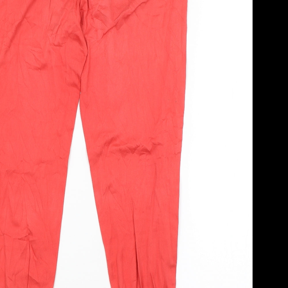 Preworn Womens Red   Trousers  Size 16 L27 in