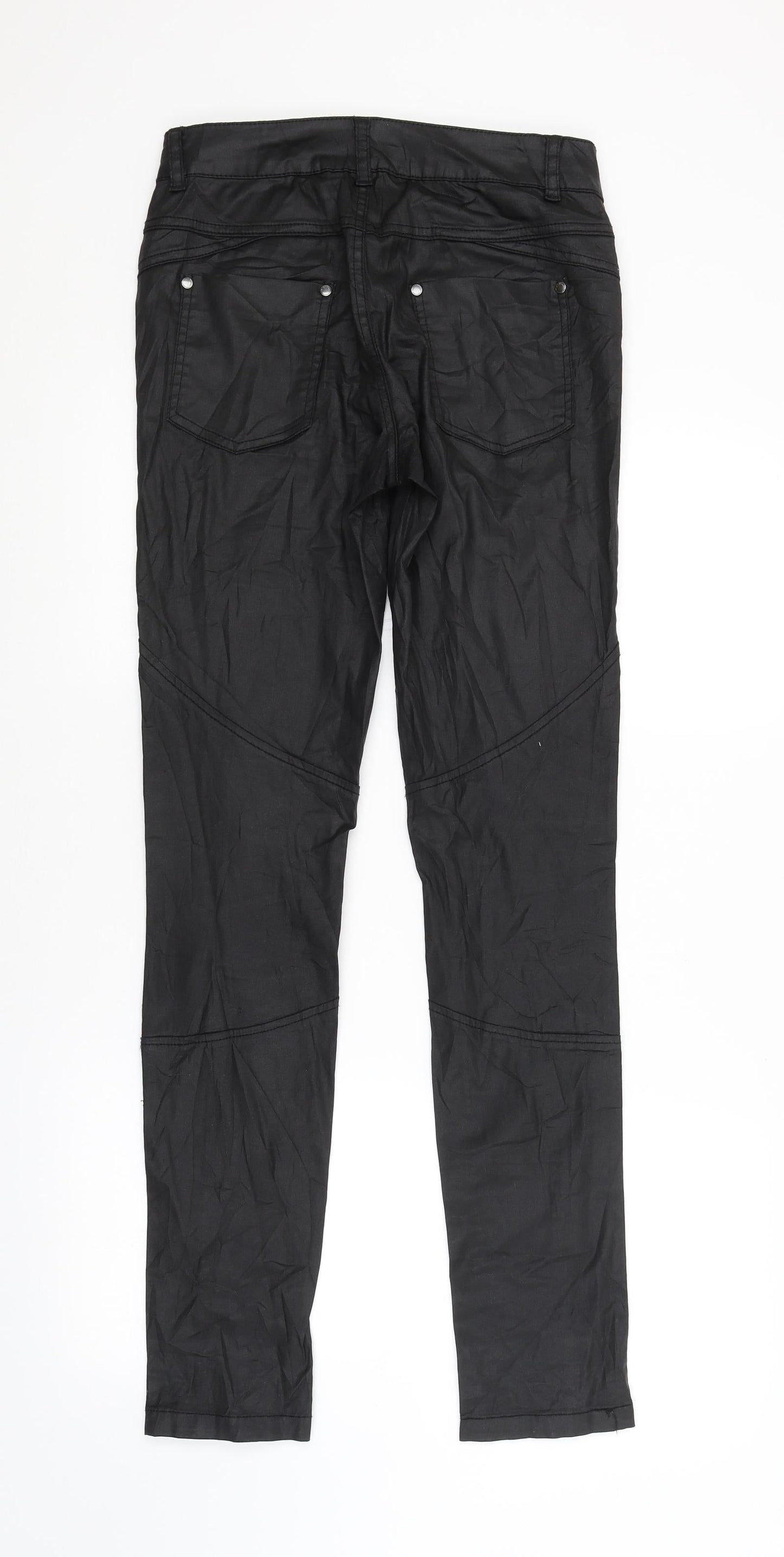 Preworn Womens Black   Trousers  Size 28 in L34 in