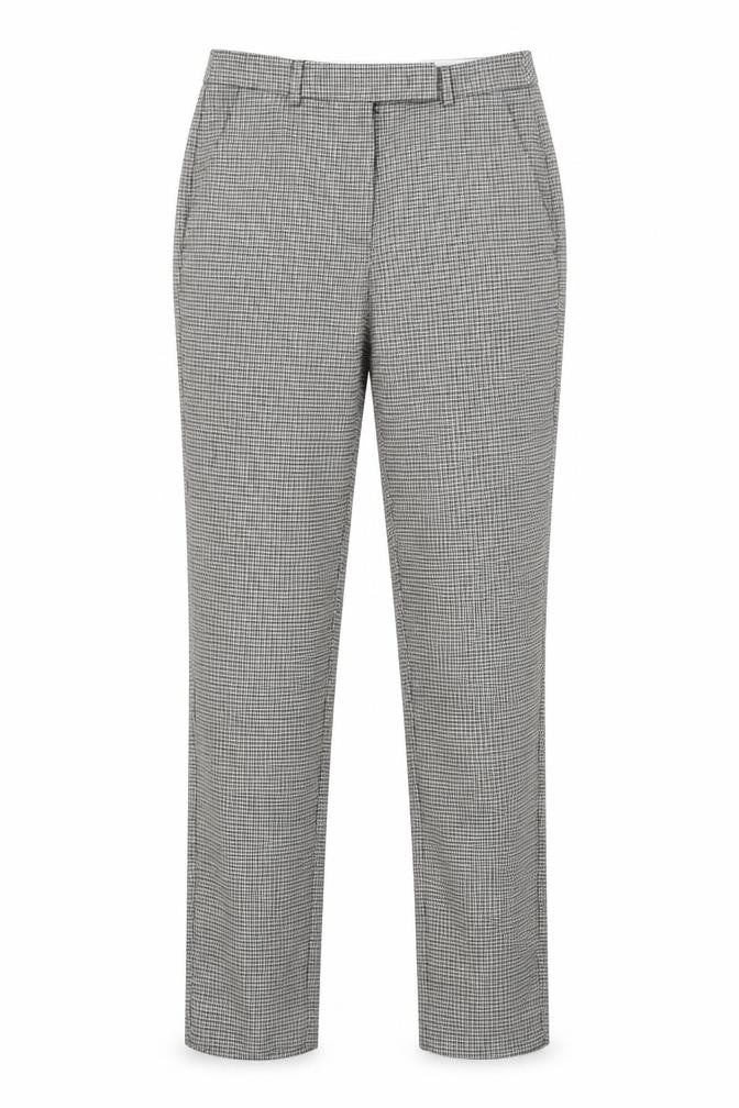 M&S Womens Grey Check  Trousers  Size 8 L26 in