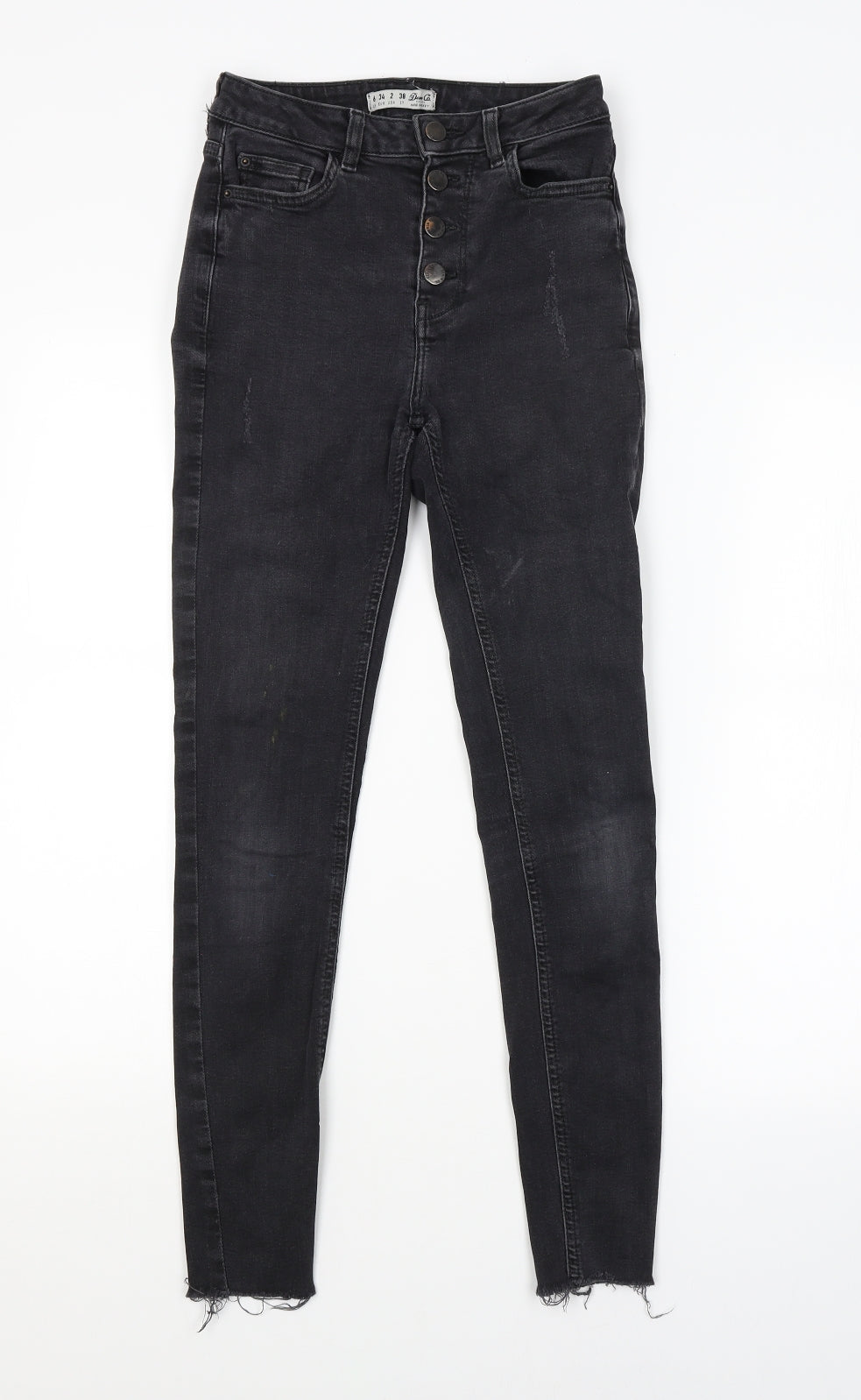 DENIM CO. Womens Grey   Skinny Jeans Size 6 L26 in