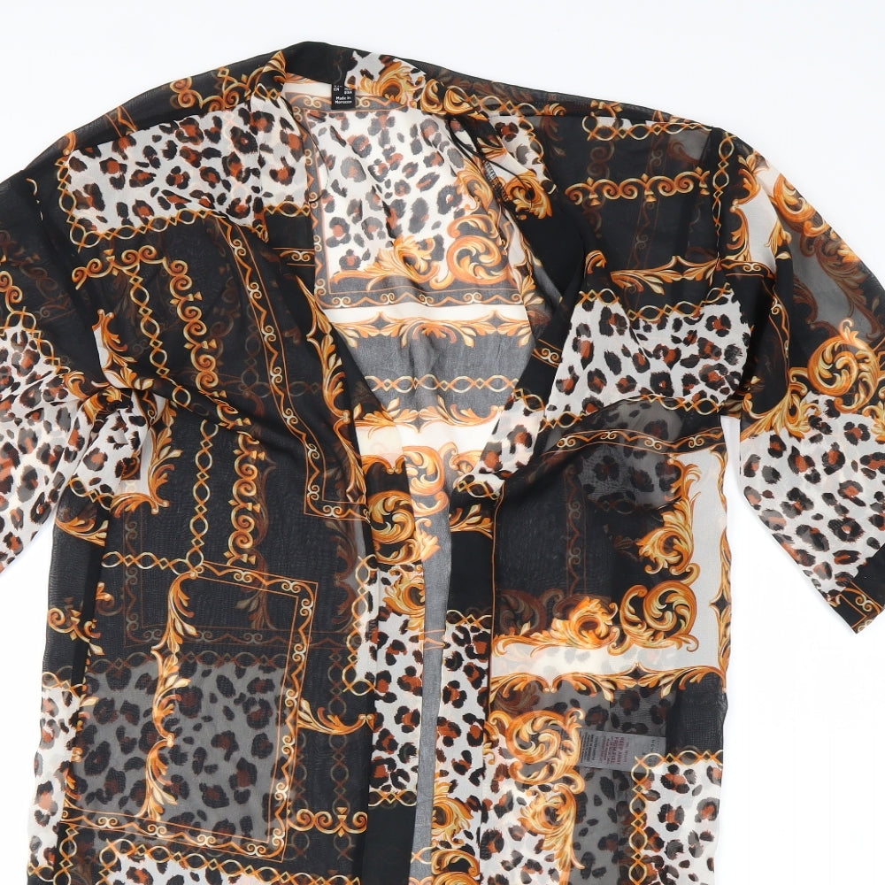 New Look  Womens Multicoloured Animal Print  Wrap Blouse Size S