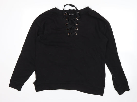 Preworn Womens Black   Pullover Sweatshirt Size M