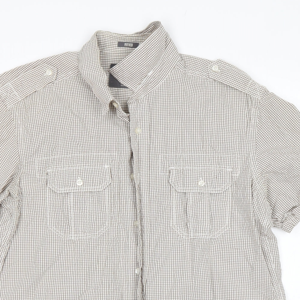 H&M Mens Multicoloured Check   Button-Up Size L