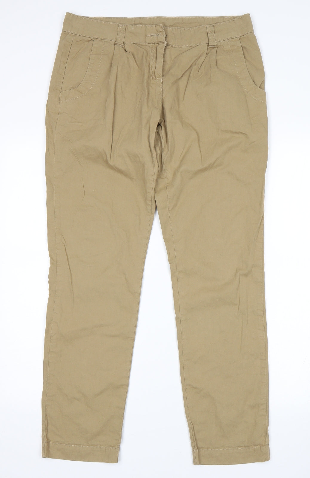Internacionale Womens Beige   Chino Trousers Size 10 L30 in