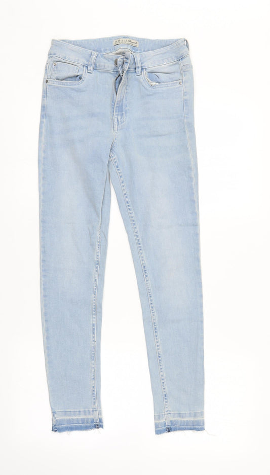 Denim CO Womens Blue  Denim Straight Jeans Size 10 L27 in - Elastic Waist