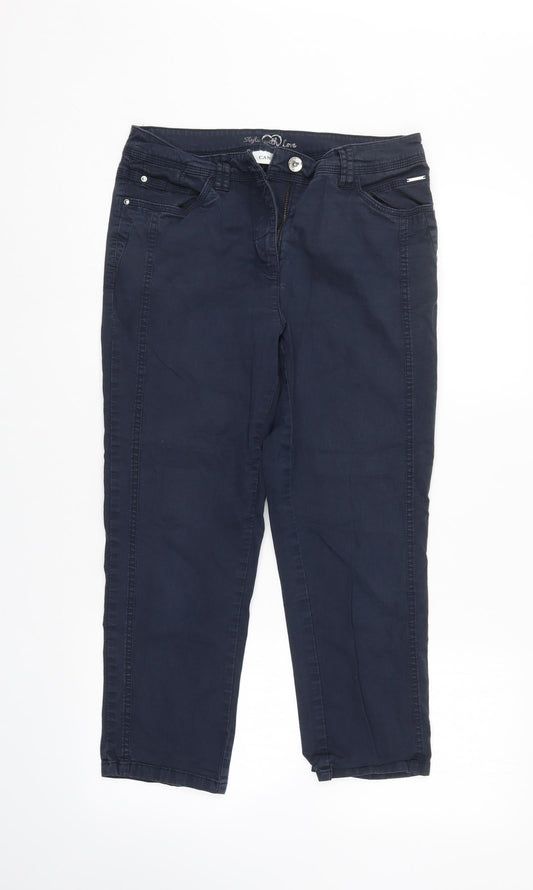 Canda Womens Blue  Denim Cropped Jeans Size 10 L23 in