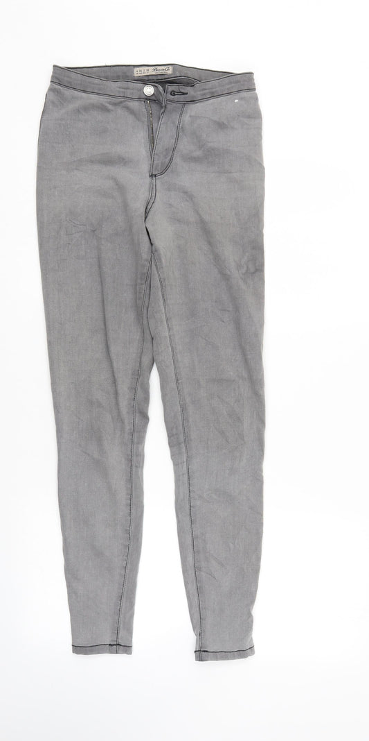 DENIM CO Womens Grey  Denim Tapered Jeans Size 6 L28 in
