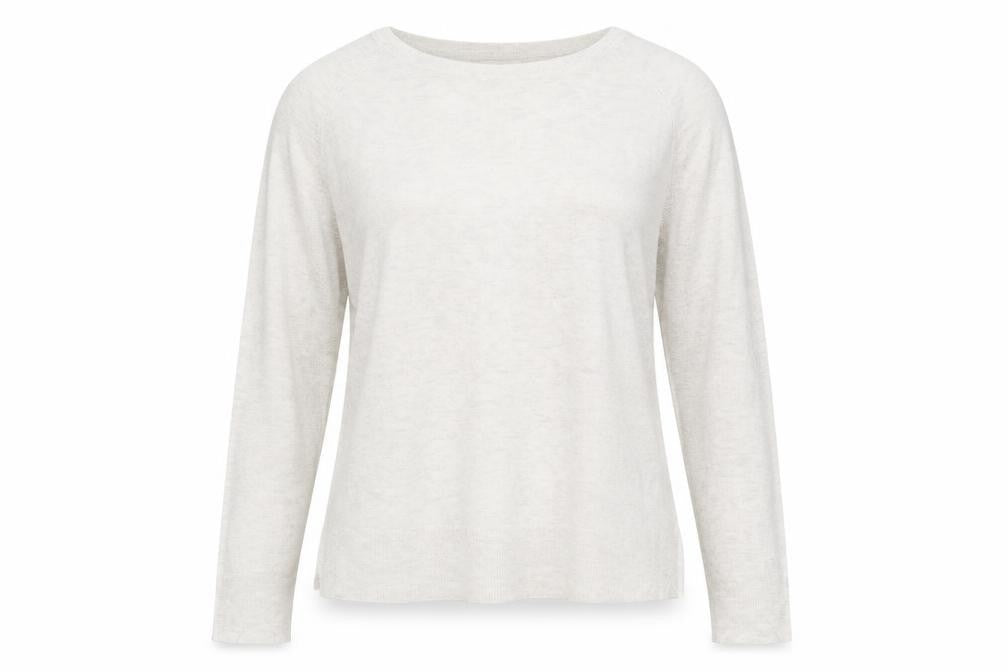 Zara Knit Womens White  Knit Pullover Jumper Size L