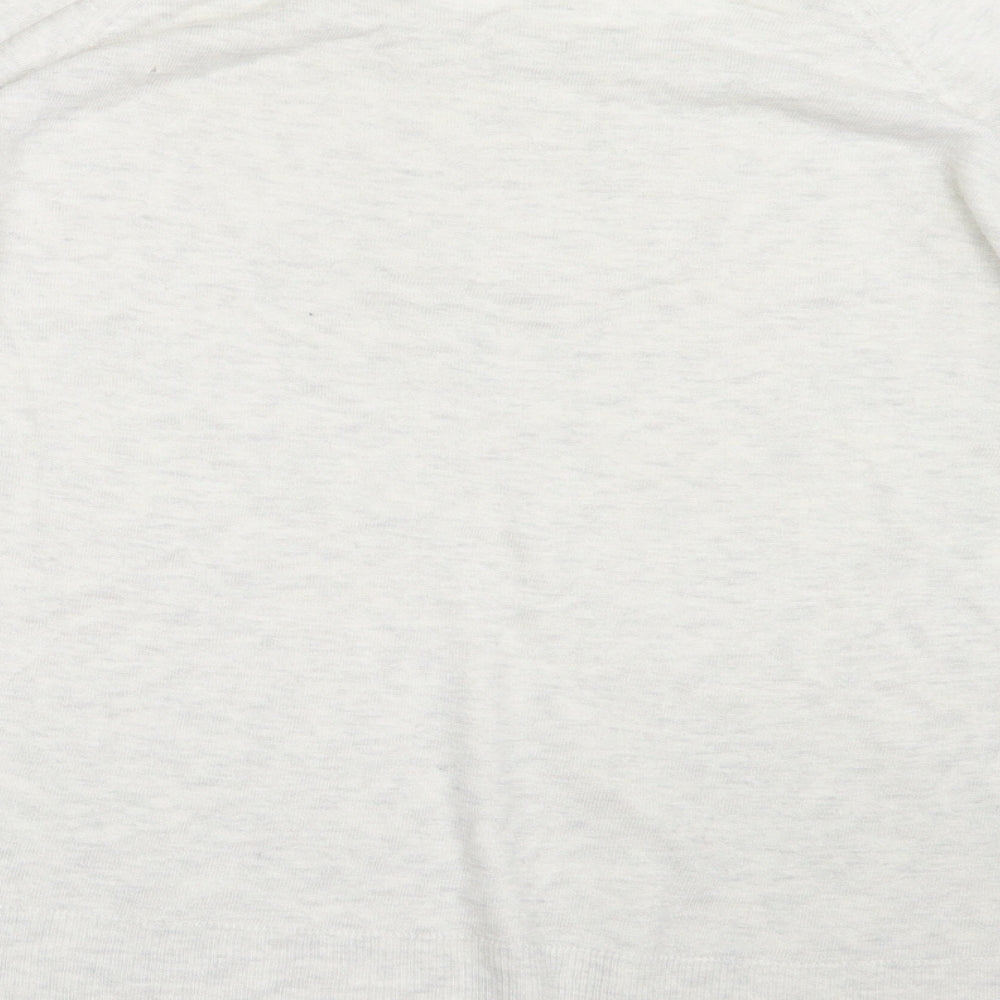 Zara Knit Womens White  Knit Pullover Jumper Size L