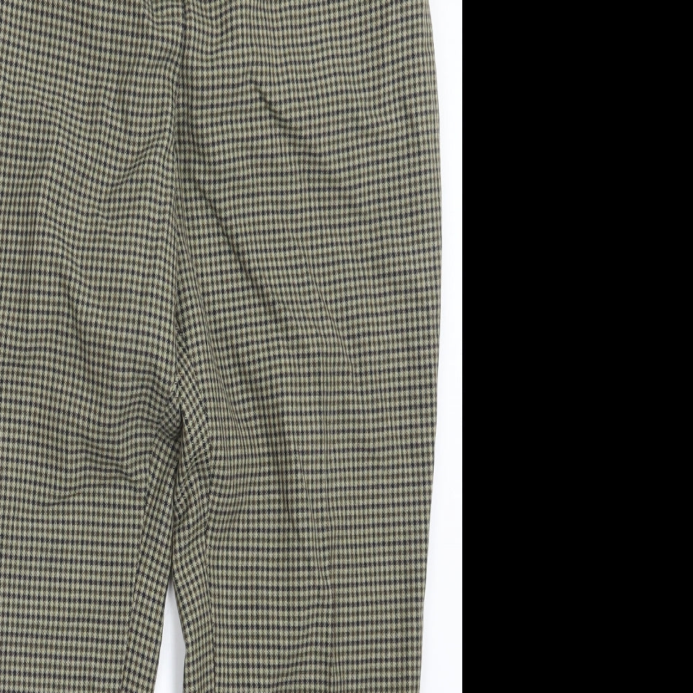 Preworn Womens Beige Check  Trousers  Size 30 in L28 in