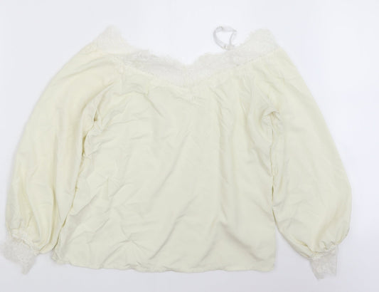 Preworn Womens Ivory   Basic Blouse Size M