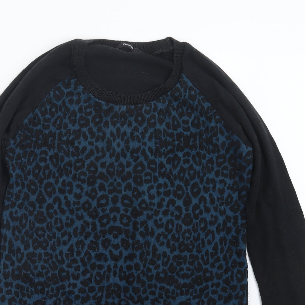 George Womens Black  Knit Pullover Jumper Size 10