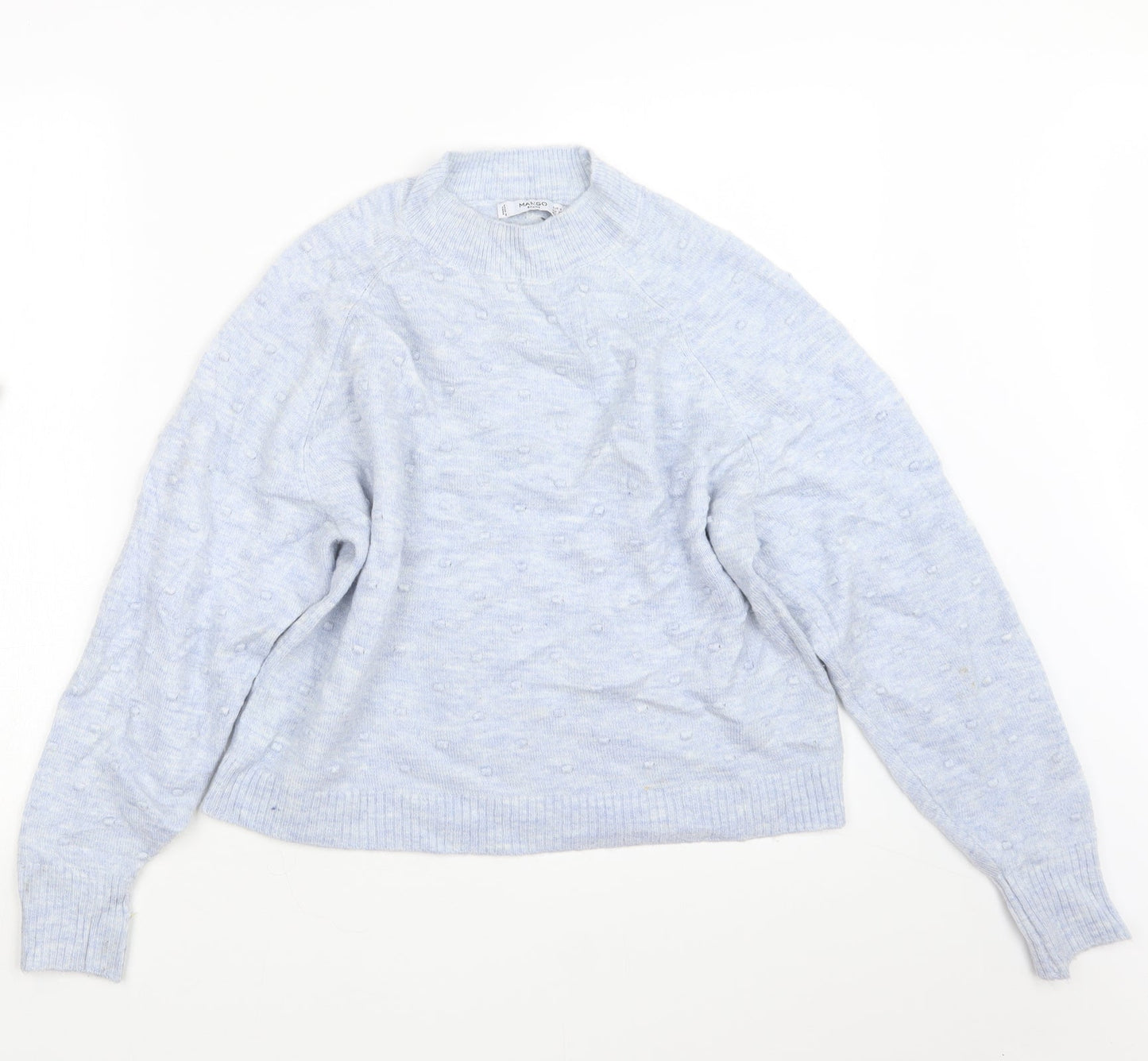 Mango Womens Blue  Knit Pullover Jumper Size S