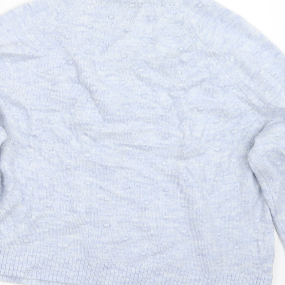 Mango Womens Blue  Knit Pullover Jumper Size S
