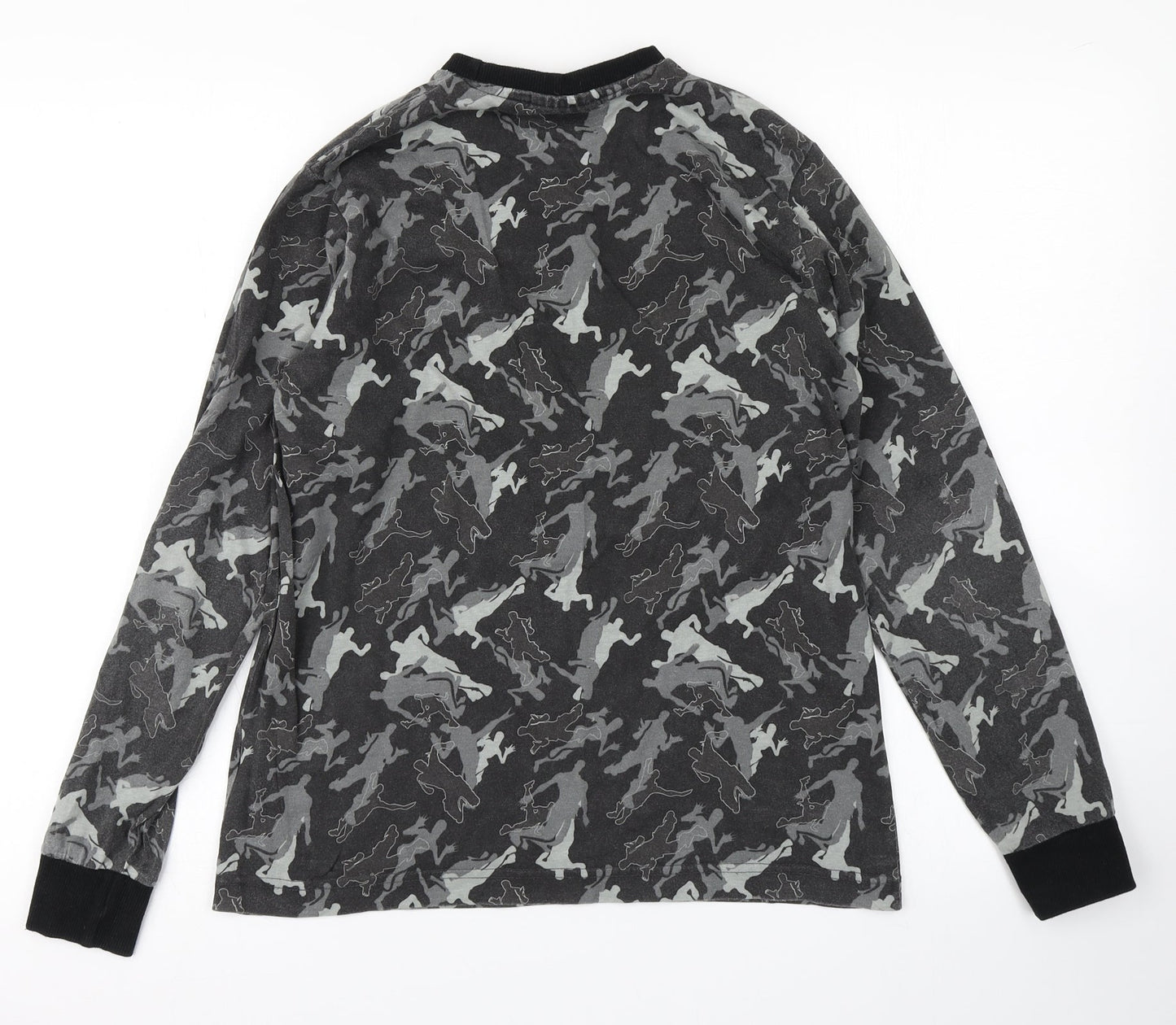 Matalan Boys Grey Camouflage  Basic T-Shirt Size L  - Fortnite