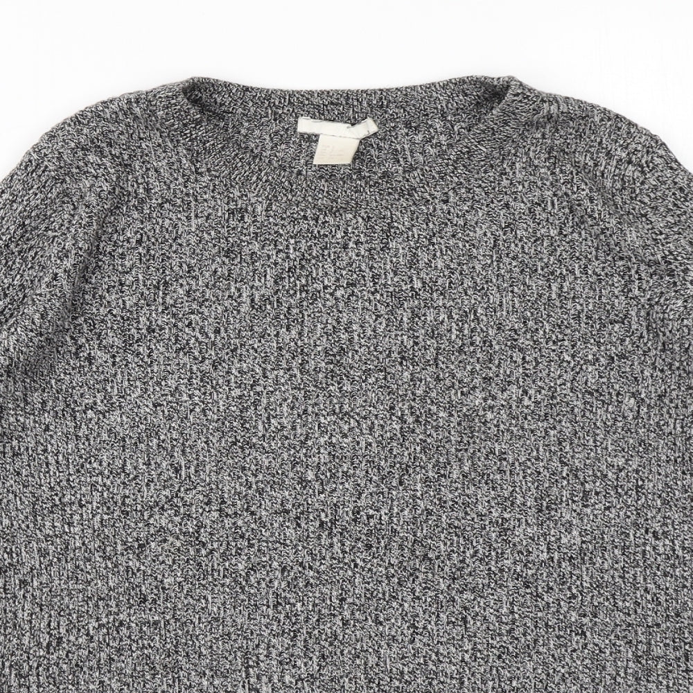 H&M Womens Grey  Knit Pullover Jumper Size S
