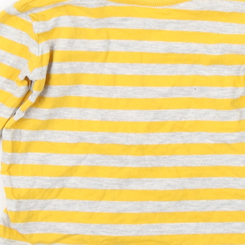 George Boys Yellow Striped  Basic T-Shirt Size 12-18 Months