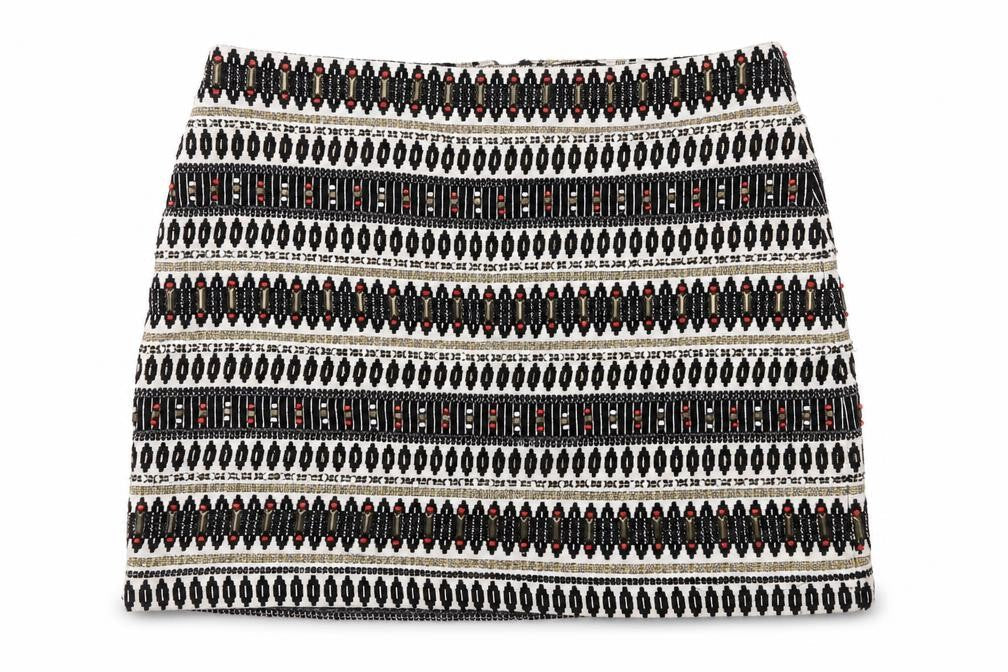 NEXT Womens Brown Striped  A-Line Skirt Size 12