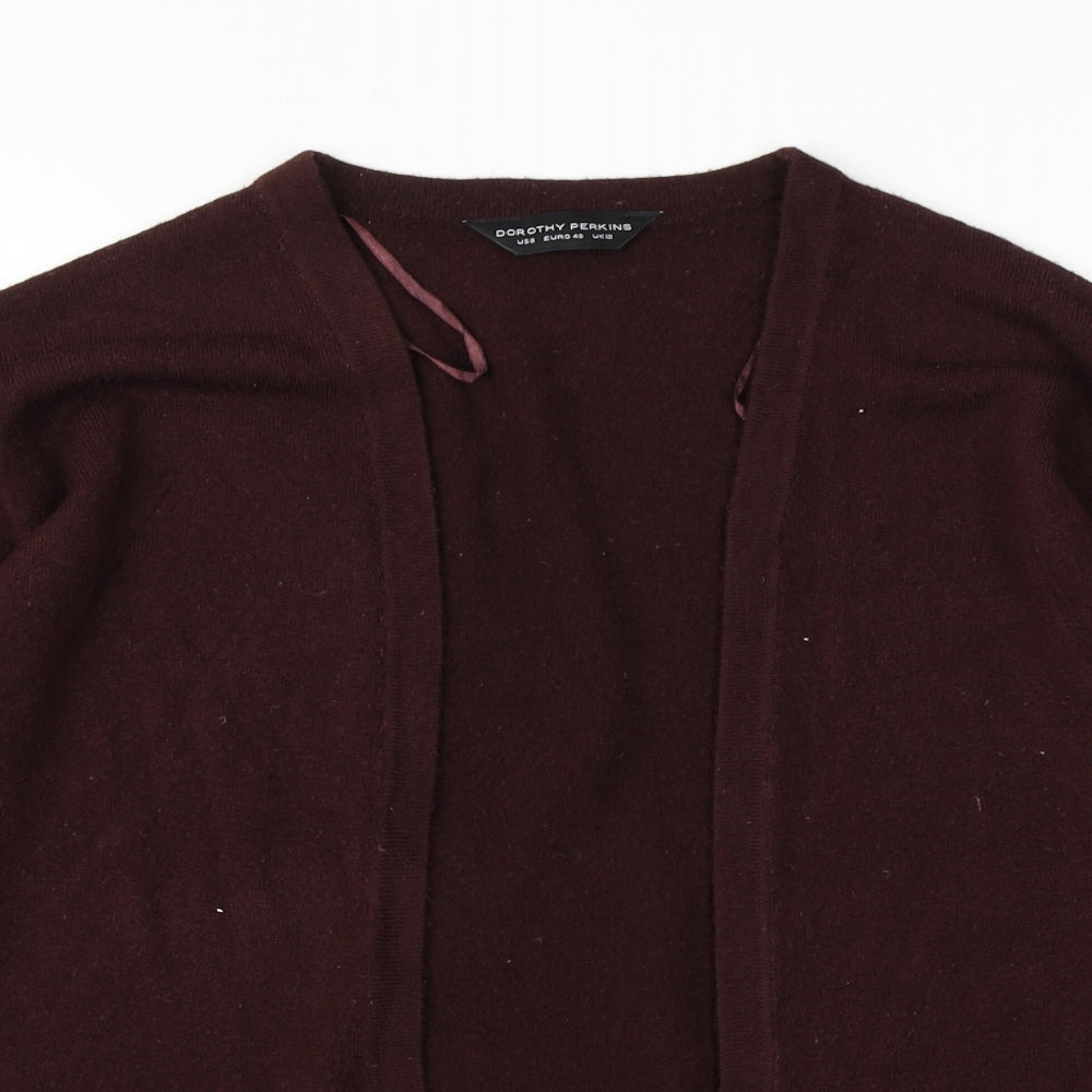 Dorothy Perkins Womens Purple  Knit Cardigan Jumper Size 12