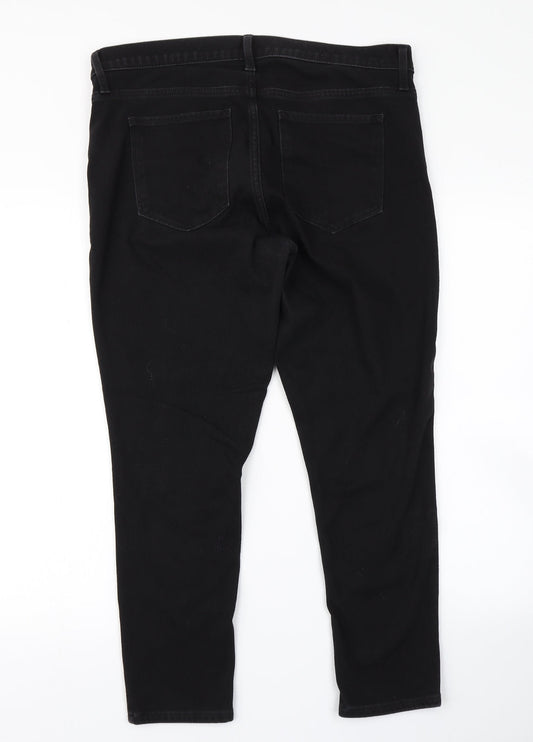 Gap Womens Black  Denim Skinny Jeans Size 36 in L25 in