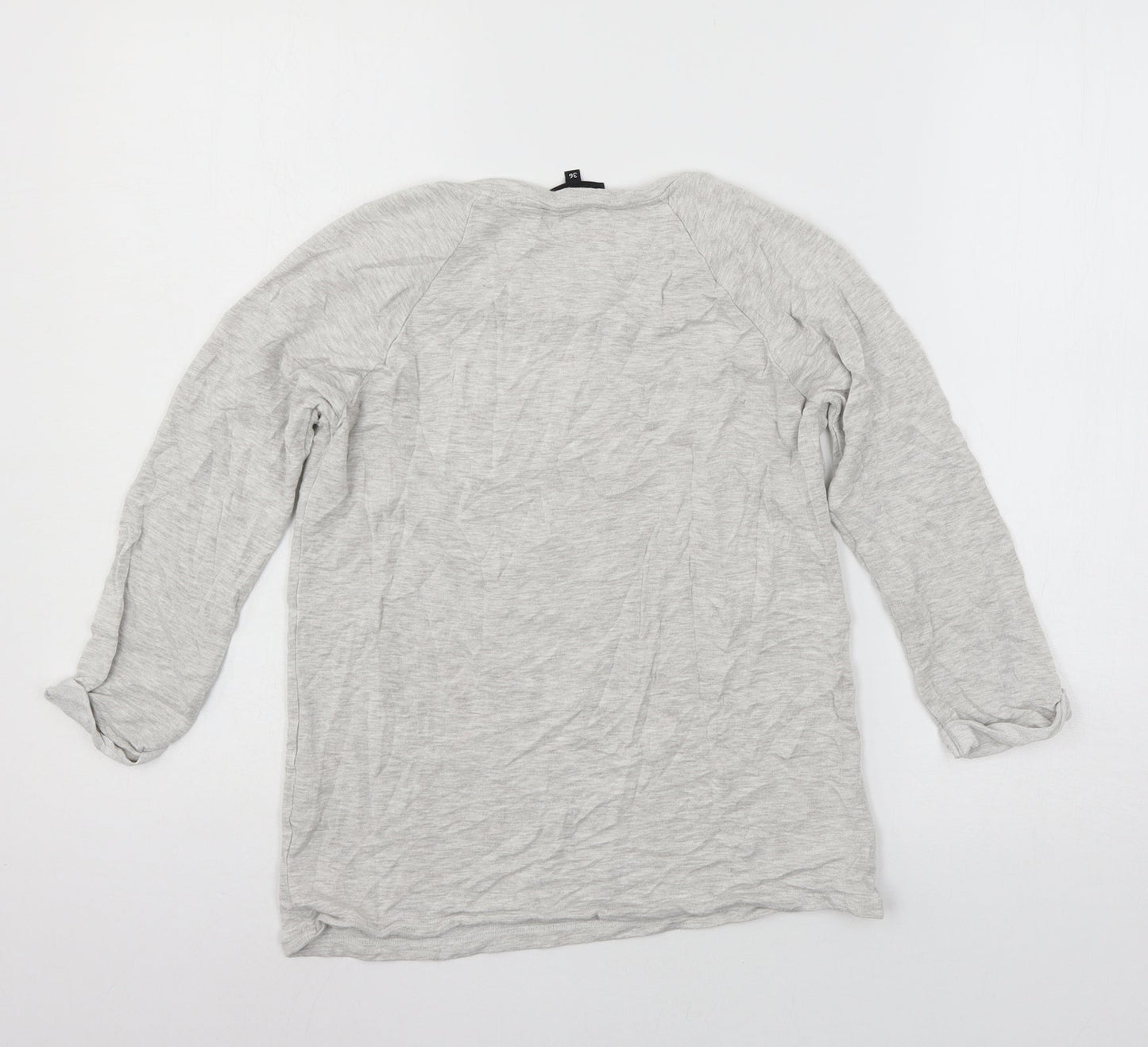 Caroll Womens Grey  Jersey Basic T-Shirt Size 8