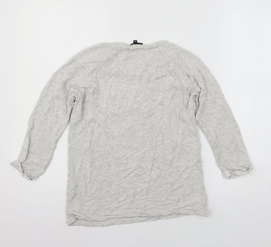 Caroll Womens Grey  Jersey Basic T-Shirt Size 8