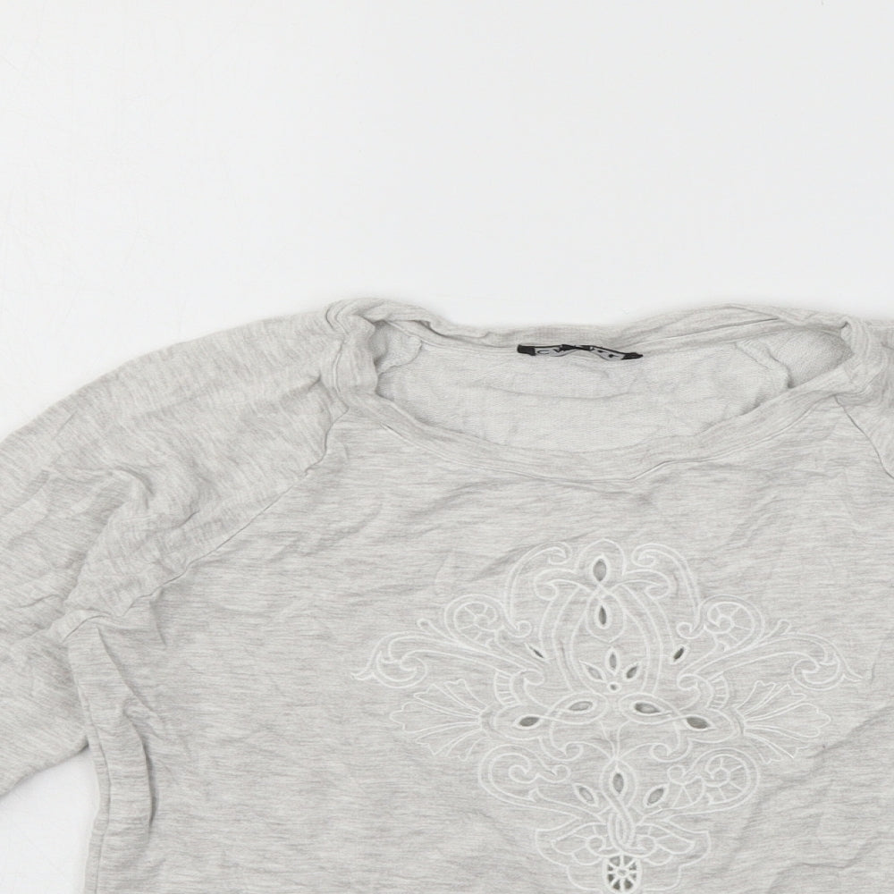 Caroll Womens Grey  Jersey Basic T-Shirt Size 8