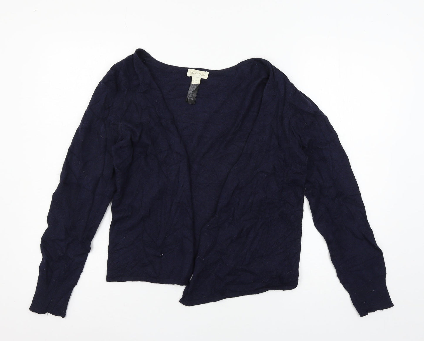 Monsoon Womens Blue  Knit Cardigan Jumper Size 10