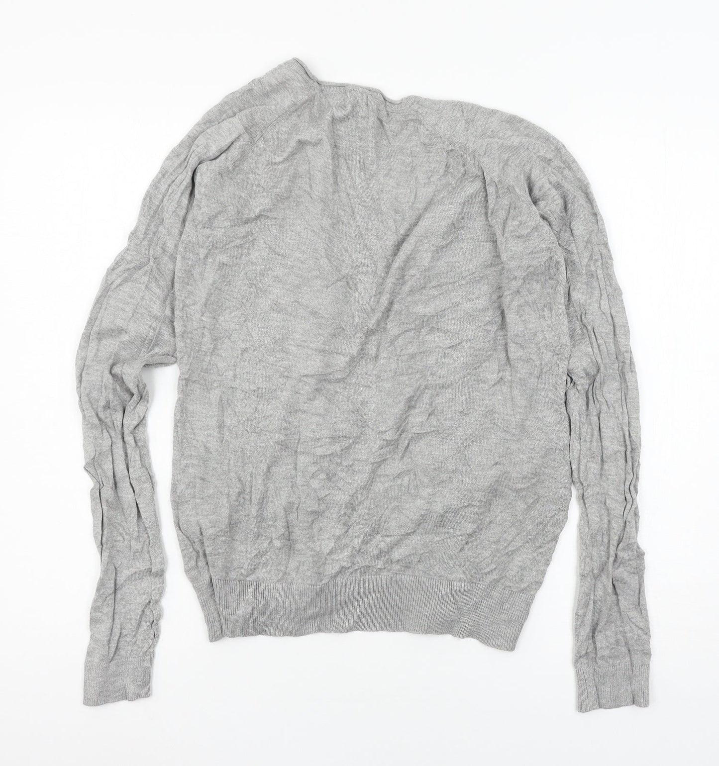 Preworn Womens Grey  Knit Cardigan Jumper Size L