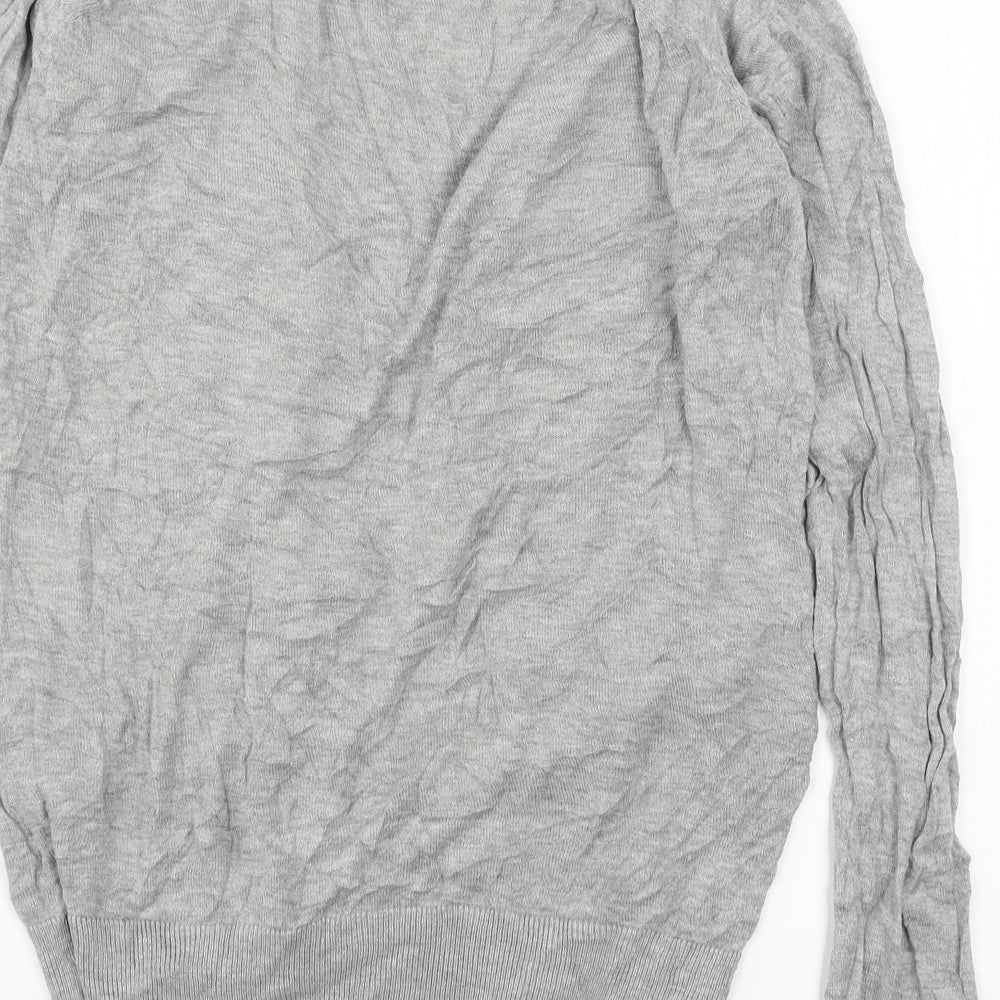 Preworn Womens Grey  Knit Cardigan Jumper Size L