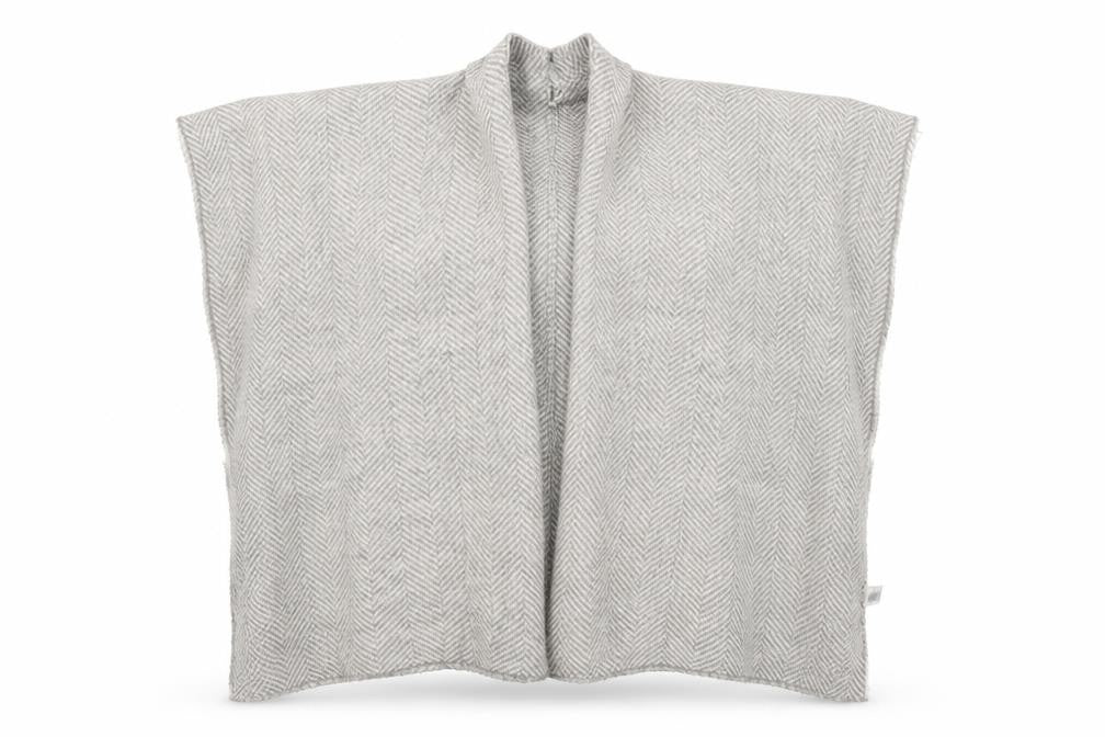 DAKINI Womens Grey Striped Knit  Shawl/Wrap