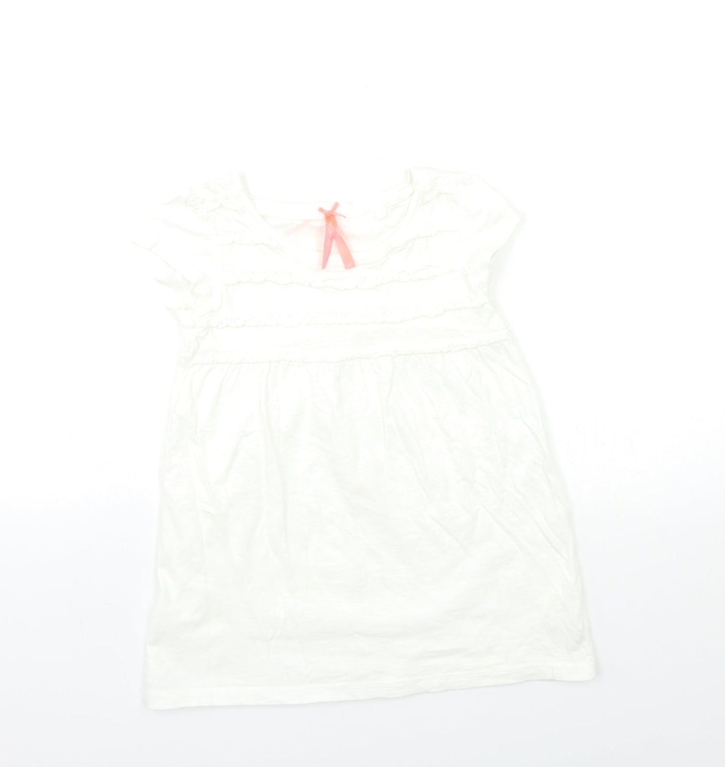 NEXT Girls White   Basic T-Shirt Size 6 Years