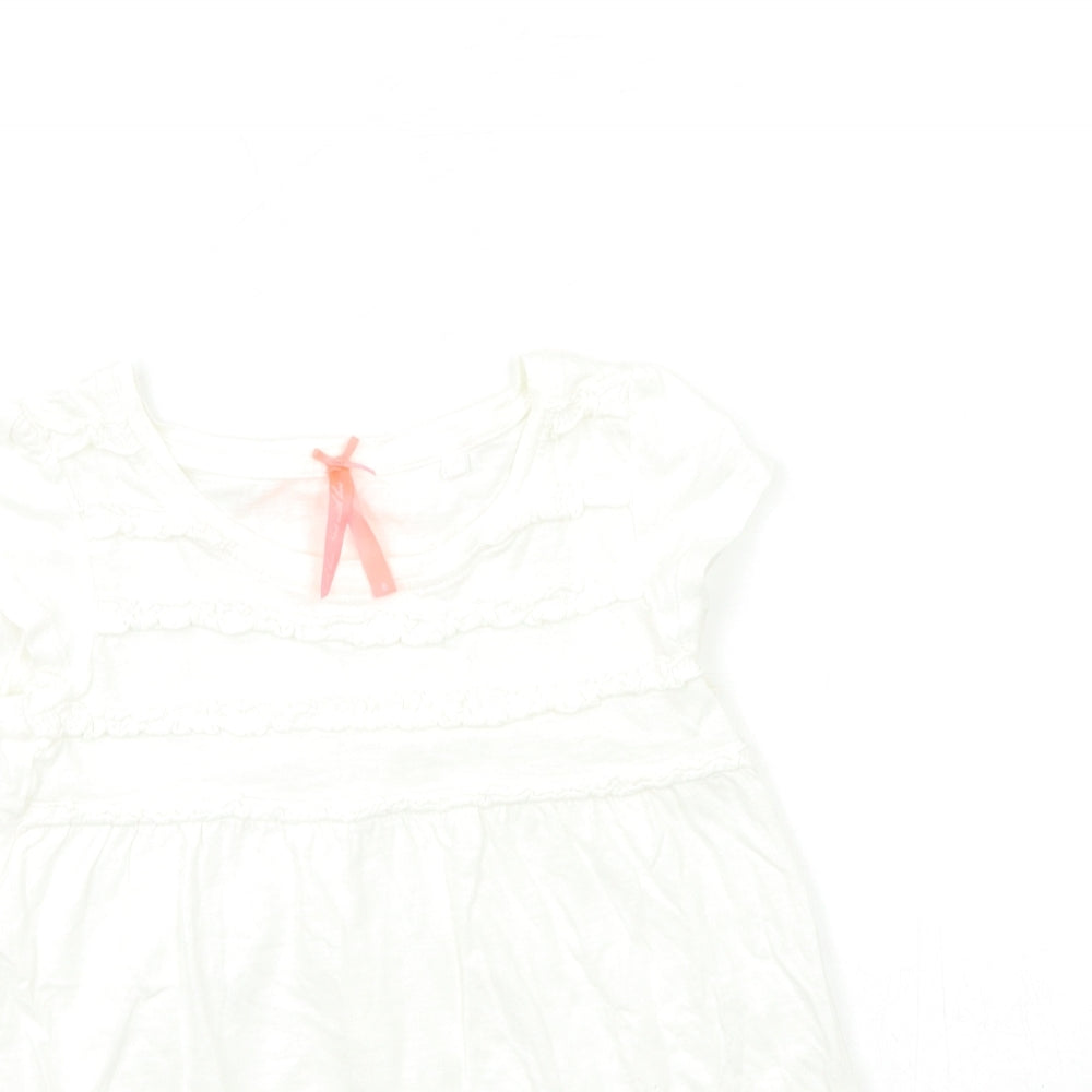 NEXT Girls White   Basic T-Shirt Size 6 Years