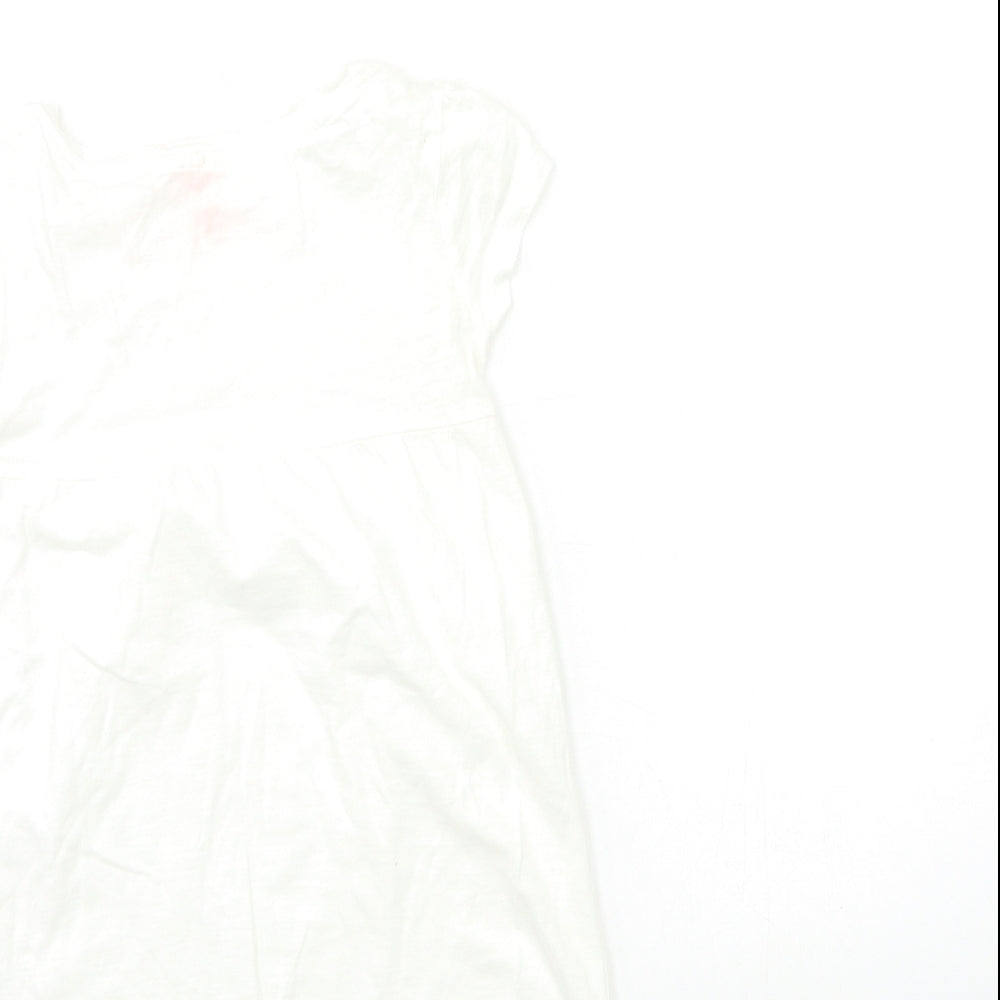 NEXT Girls White   Basic T-Shirt Size 6 Years
