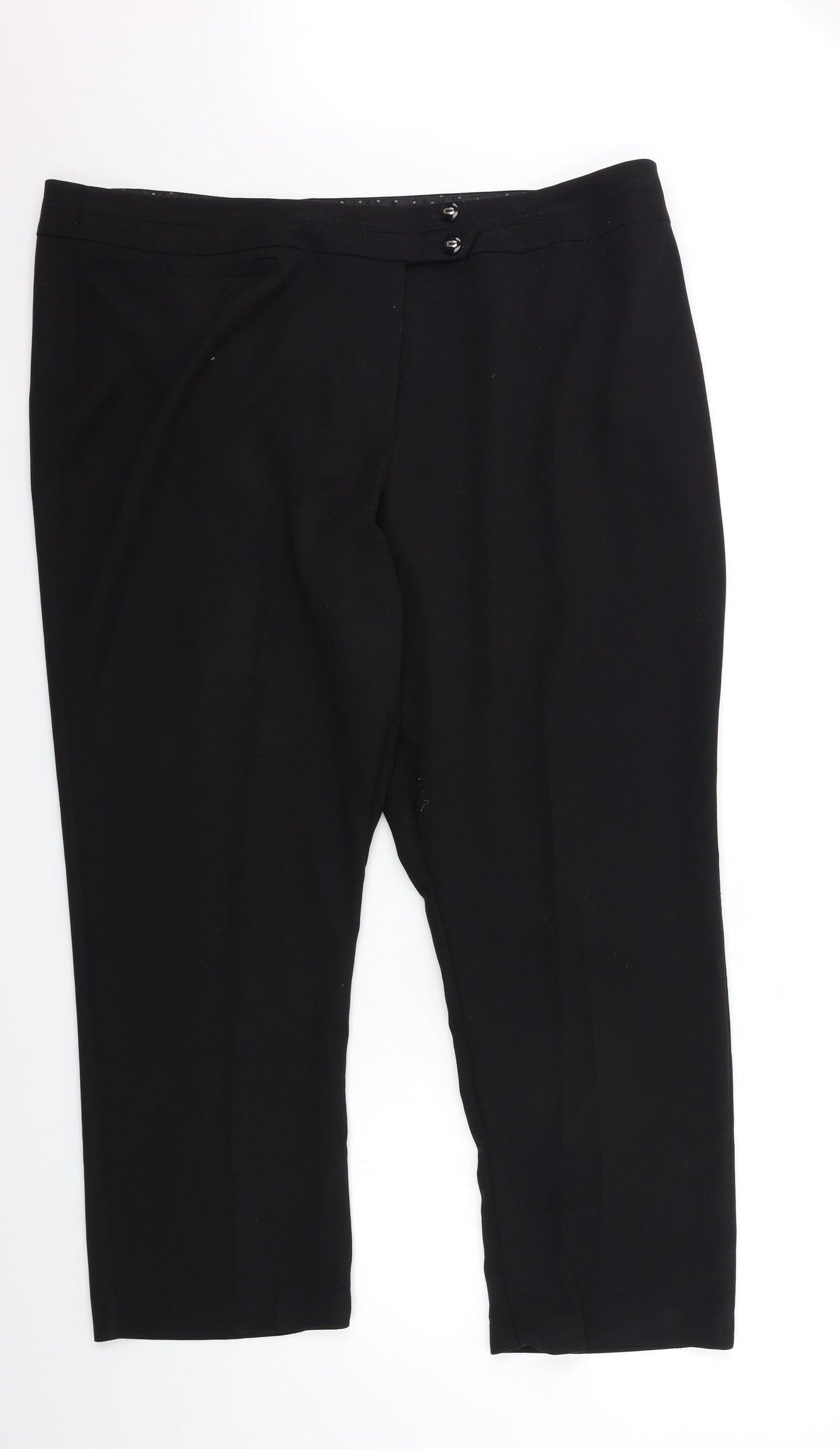 Preworn Womens Black   Trousers  Size 42 in L27 in