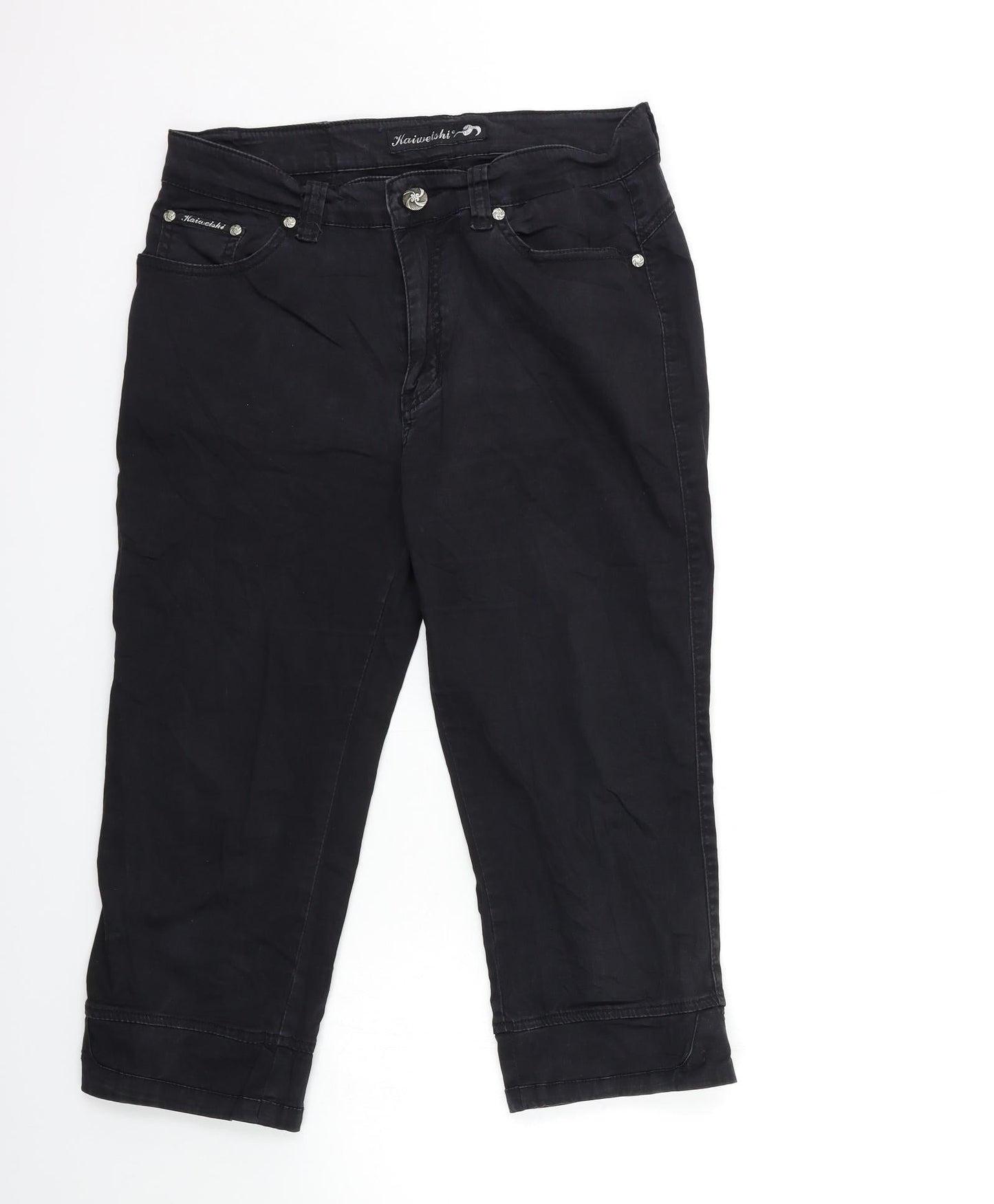 KAIUEISHI Womens Black   Cargo Trousers Size 33 in L22.5 in
