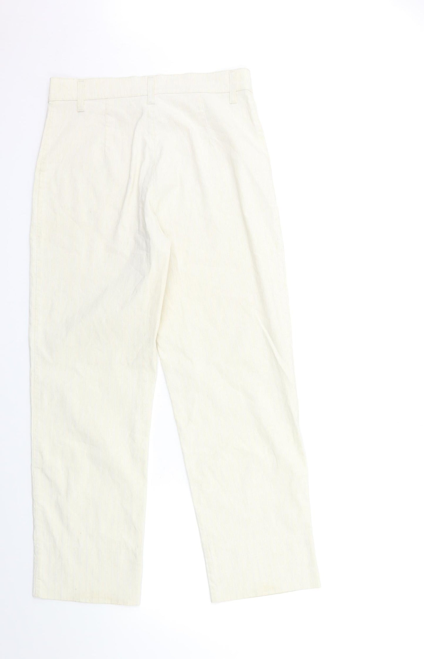 Preworn Womens White Striped  Trousers  Size 42 in L27 in