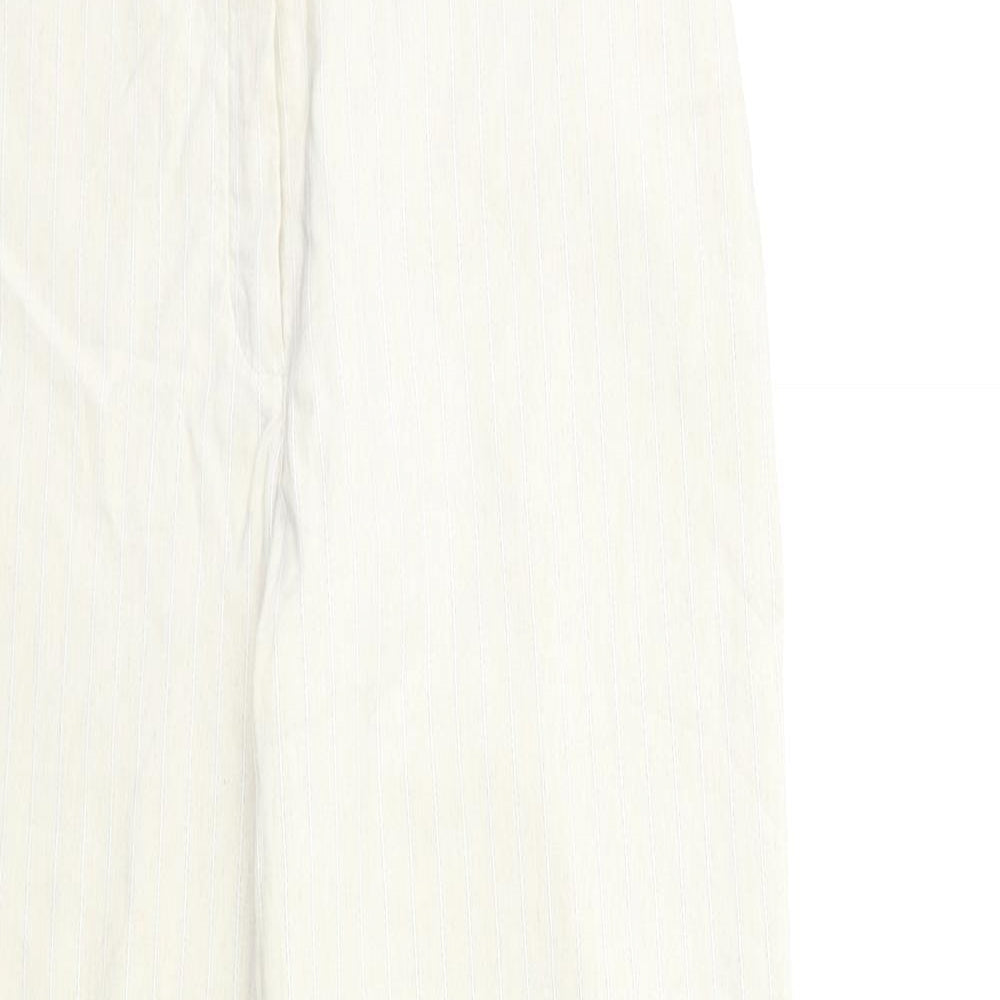 Preworn Womens White Striped  Trousers  Size 42 in L27 in