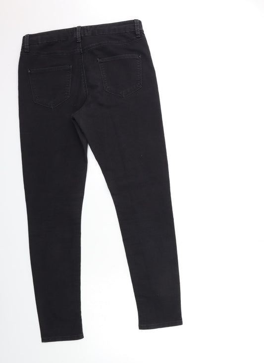 Marks and Spencer Womens Black  Denim Skinny Jeans Size 10 L28 in